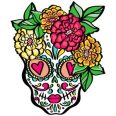 floral skull