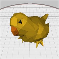 low-poly geometric budgie
