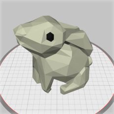 low-poly geometric bunny