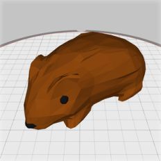 low-poly geometric guinea pig