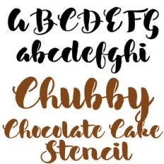 kb chubby chocolate cake stencil