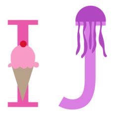 alphabet learning craft - i and j