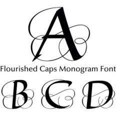 flourished capitals monogram font