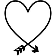 baby t-shirt heart arrow
