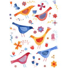 birds in a garden stickers