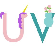 alphabet learning craft - u and v