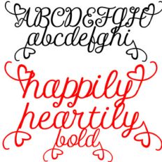 snf happily heartaly bold