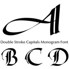 double stroke capitals monogram font