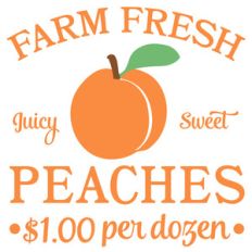 farm fresh peach sign