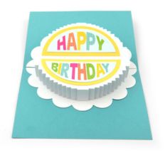 a2 pop up round cake card