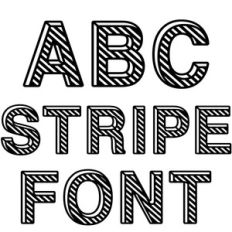 stripe font