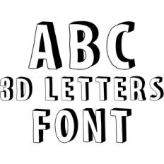 3d letters font