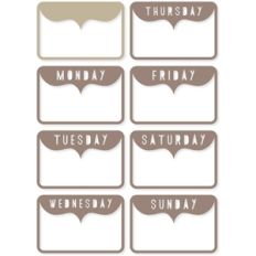 weekdays 4x6 life cards