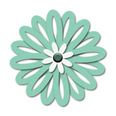 layered cutout outline flower