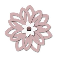 layered cutout outline flower