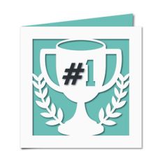 number 1 trophy card