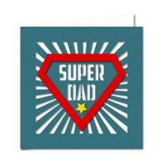 super dad cutout card