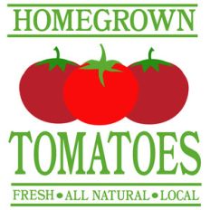 homegrown tomatos sign