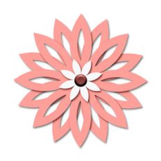 layered cutout outline flower