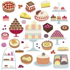patisserie cakes stickers
