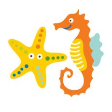 seahorse and starfish