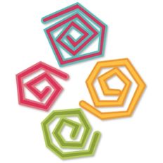 4 cartoon swirls