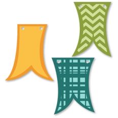 3 cartoon banners