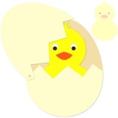chick egg card