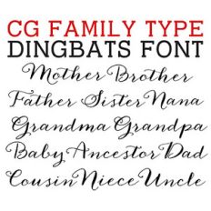 cg family type dingbats