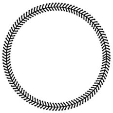 baseball stitch circle frame