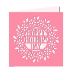 'happy mother's day' wreath cutout card