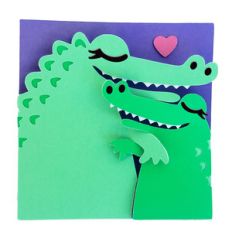 mommy and me menagerie - alligator card