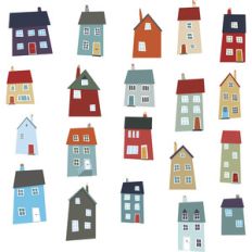 little houses stickers