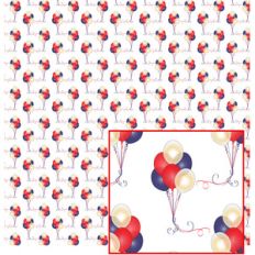 red, white and blue balloon pattern
