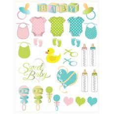 baby-themed planner stickers
