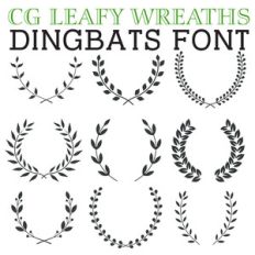 cg leafy wreaths dingbats