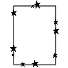 star doodle rectangle frame
