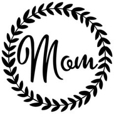 mom leafy wreath