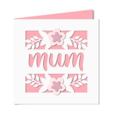mum floral cutout card