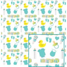 baby pattern in blue