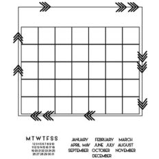 build a calendar arrow grid