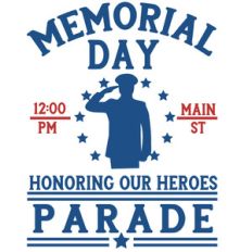memorial day parade sign