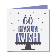 'make a wish' 60 birthday card