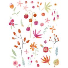 pastel garden stickers