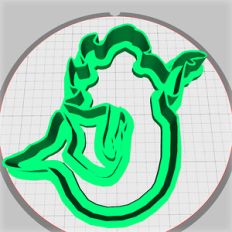 mermaid dough cutter