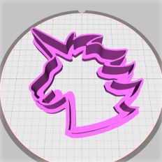 unicorn head dough cutter