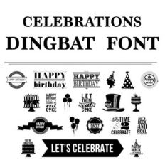 celebrations dingbat font