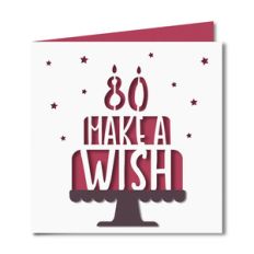 'make a wish' 80 birthday card