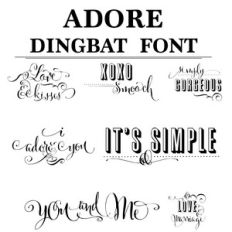 adore dingbat font