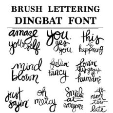 brush lettering dingbat font